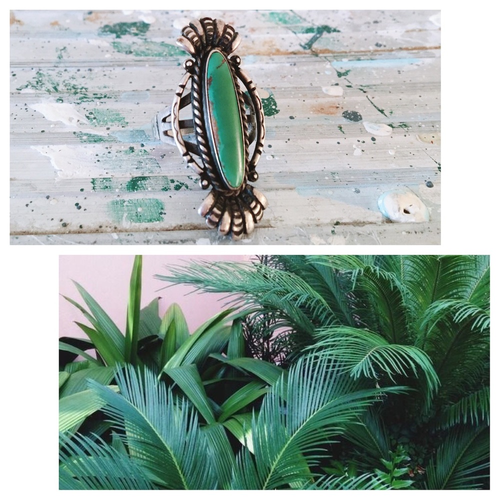 Vintage Turquoise Silver Ring Native American